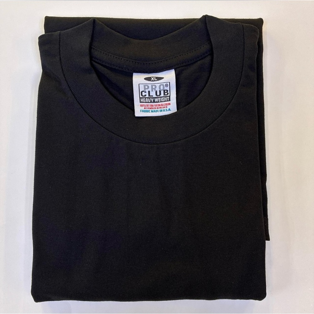 Pro Club Men's Black Short Sleeve Tee